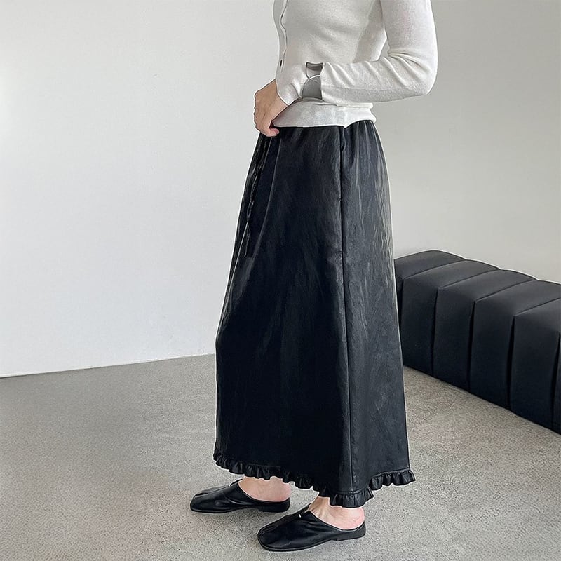 エコレザーフリルスカート 233019