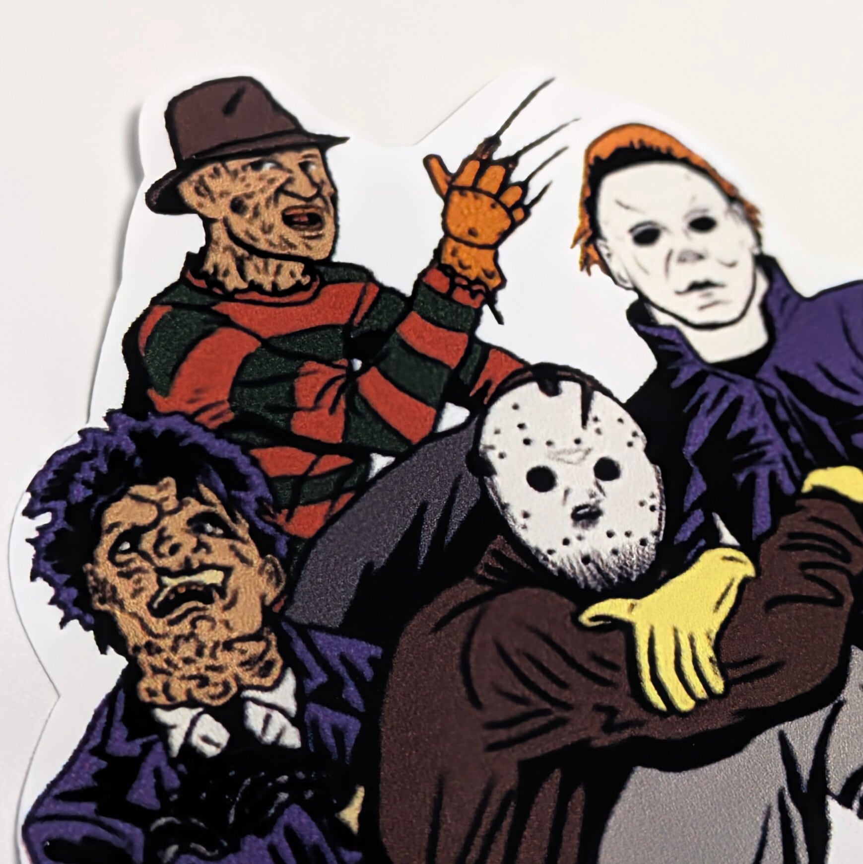 送料無料!! 【 DIE-CUT STICKER / ダイカットステッカー】 『 ホラー映画キャラクター / ホラーアイコン 』 スラッシャー・キラー / ヴィラン / ホラー映画歴代の悪達集合(笑) / ステッカー / シール