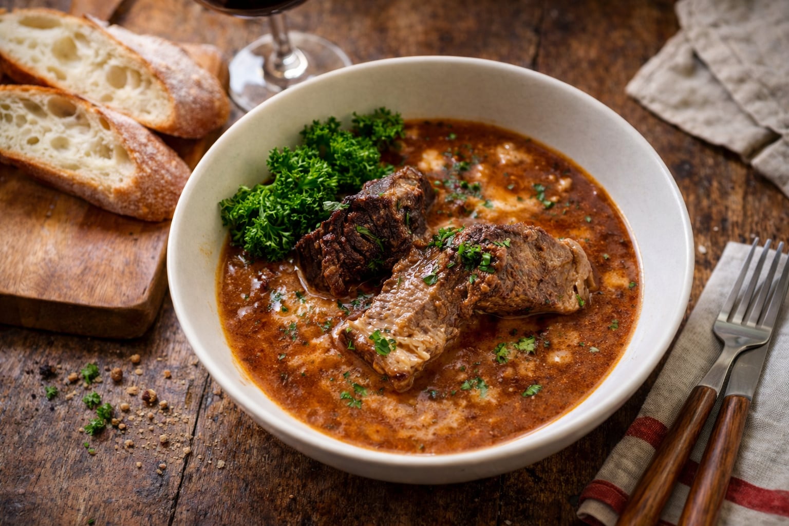 【ほろほろになるまで5時間煮込んでます!】和牛赤ワイン煮