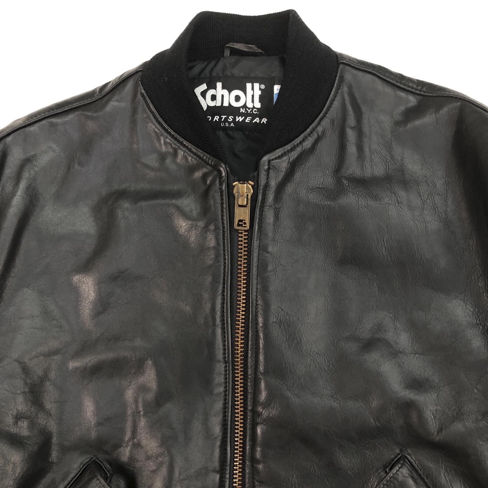 SCHOTT Schott N.Y.C ショット 90年代 USA製 MA-1 タイプ レザー