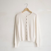 one f.  Cashmere Crew Neck Cardigan