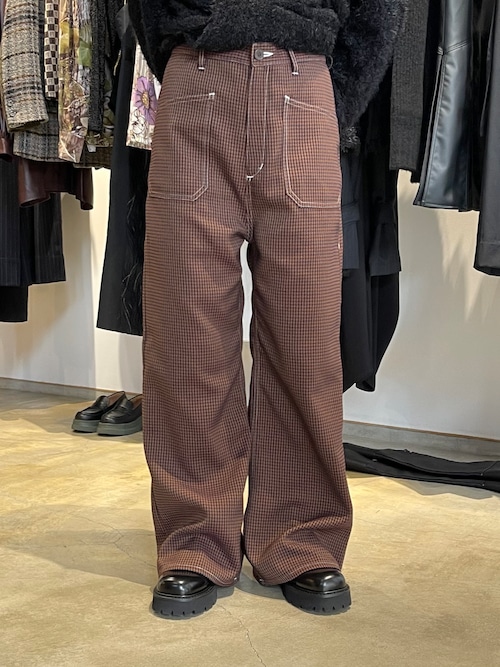 【23AW】TRENT / CHECK BAGGIE PANT