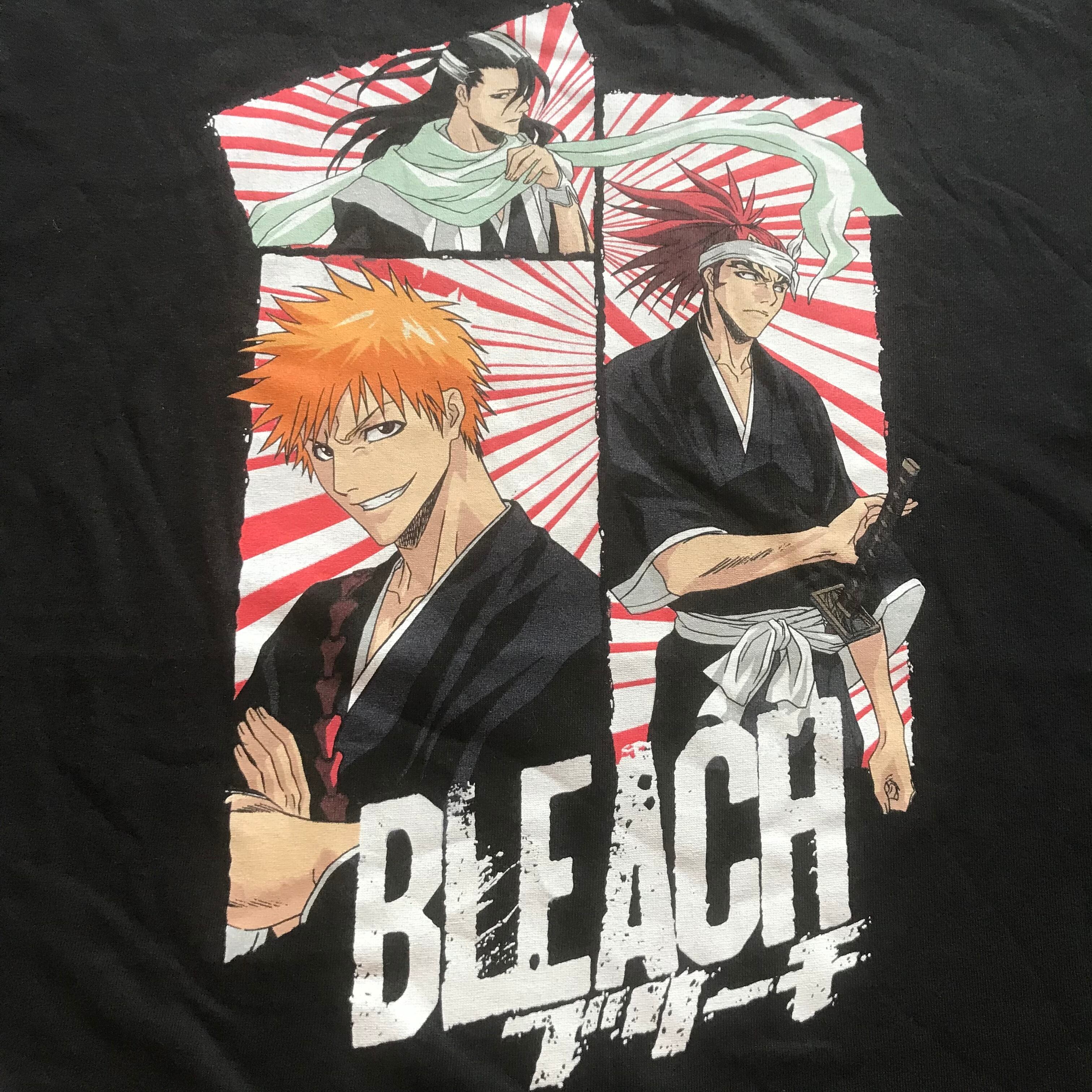 デッドストック　00s　bleach　Tシャツ　L　グレー　アニメTシャツ *