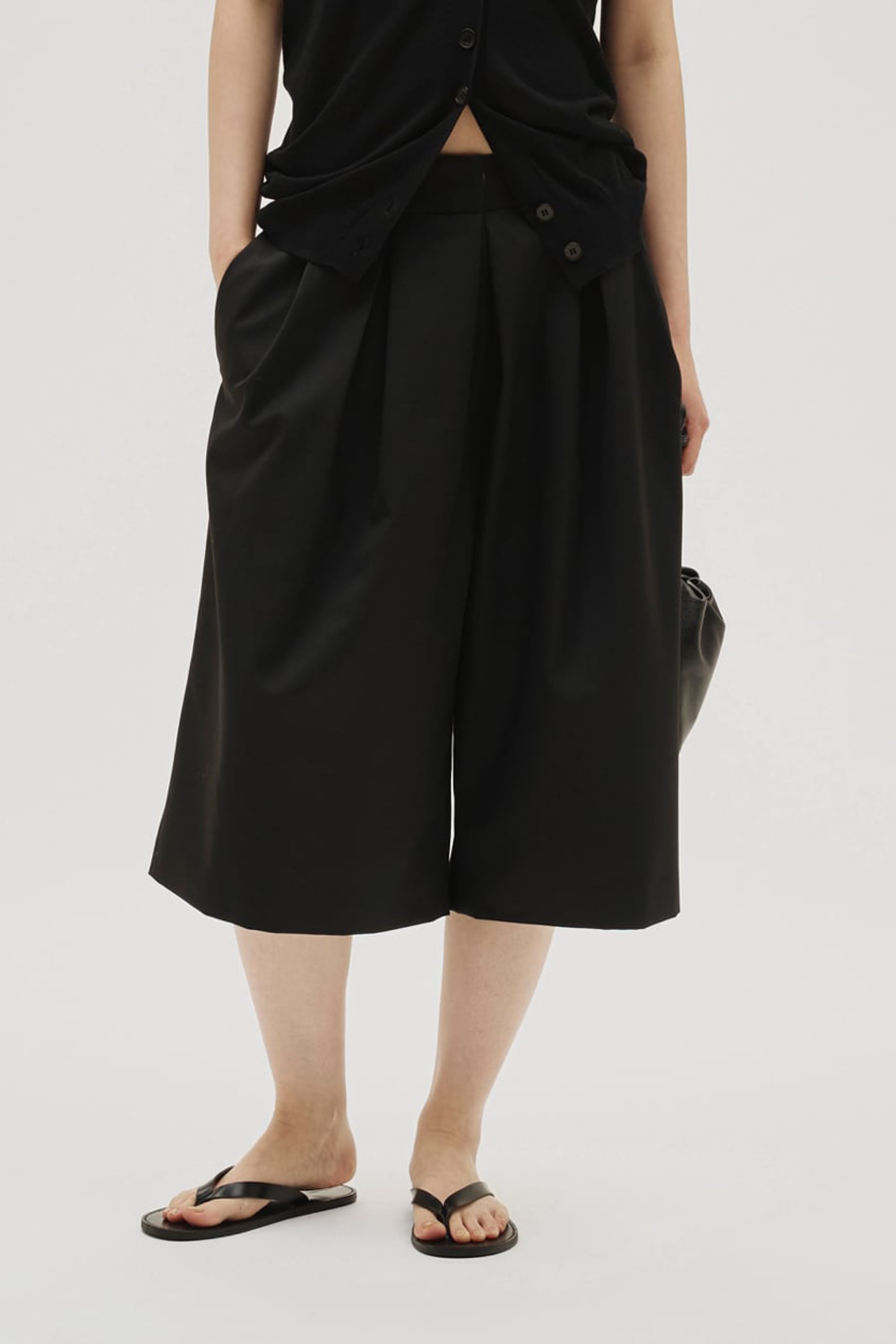 TODAYFUL Twill Bermuda Pants ツイルバミューダパンツ Black | planet3rd