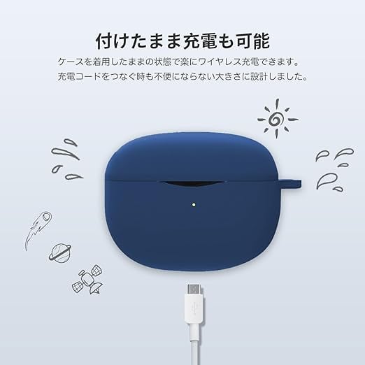 SOUNDPEATS Air4 Pro 用 ケース YAJOJO ワイヤレス イヤーホン 充電