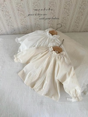 【先行〆9/10 23:59 5%OFF】2629 frill lace blouse / MONBEBE
