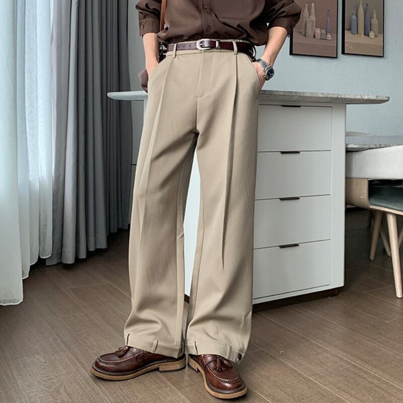 ボタンスリットデザインタックパンツ C10100