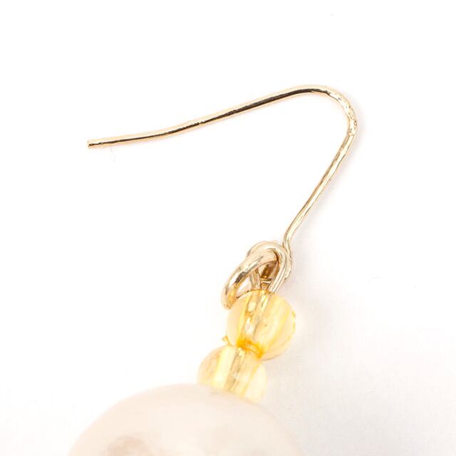 0021:一粒コットンパールピアス