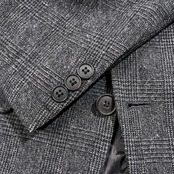 GREEN LABEL RELAXING ユナイテッドアローズ グリーンレーベルリラクシング グレンチェック ウール テーラードジャケット L /チャコールグレー