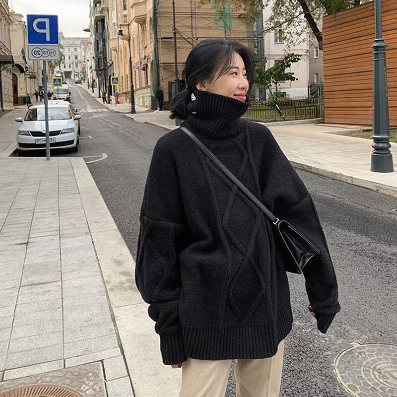 ケーブル編み　オーバーニット　AJ11009-2736