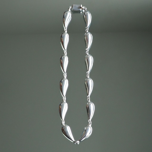 70-90s Mexican Silver Teardrop Necklace