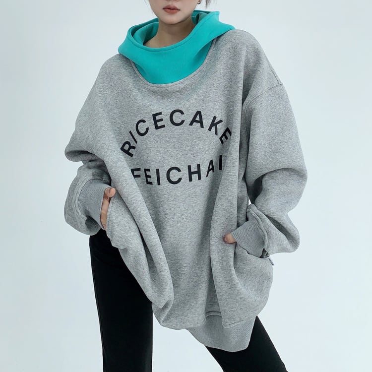 ビッグシルエット ロゴプリント スウェット ◆2col L00370