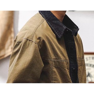 Contrast collar utility pocket shirt 1332