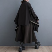 スタッズ装飾 アシンメトリー シャツ  00084