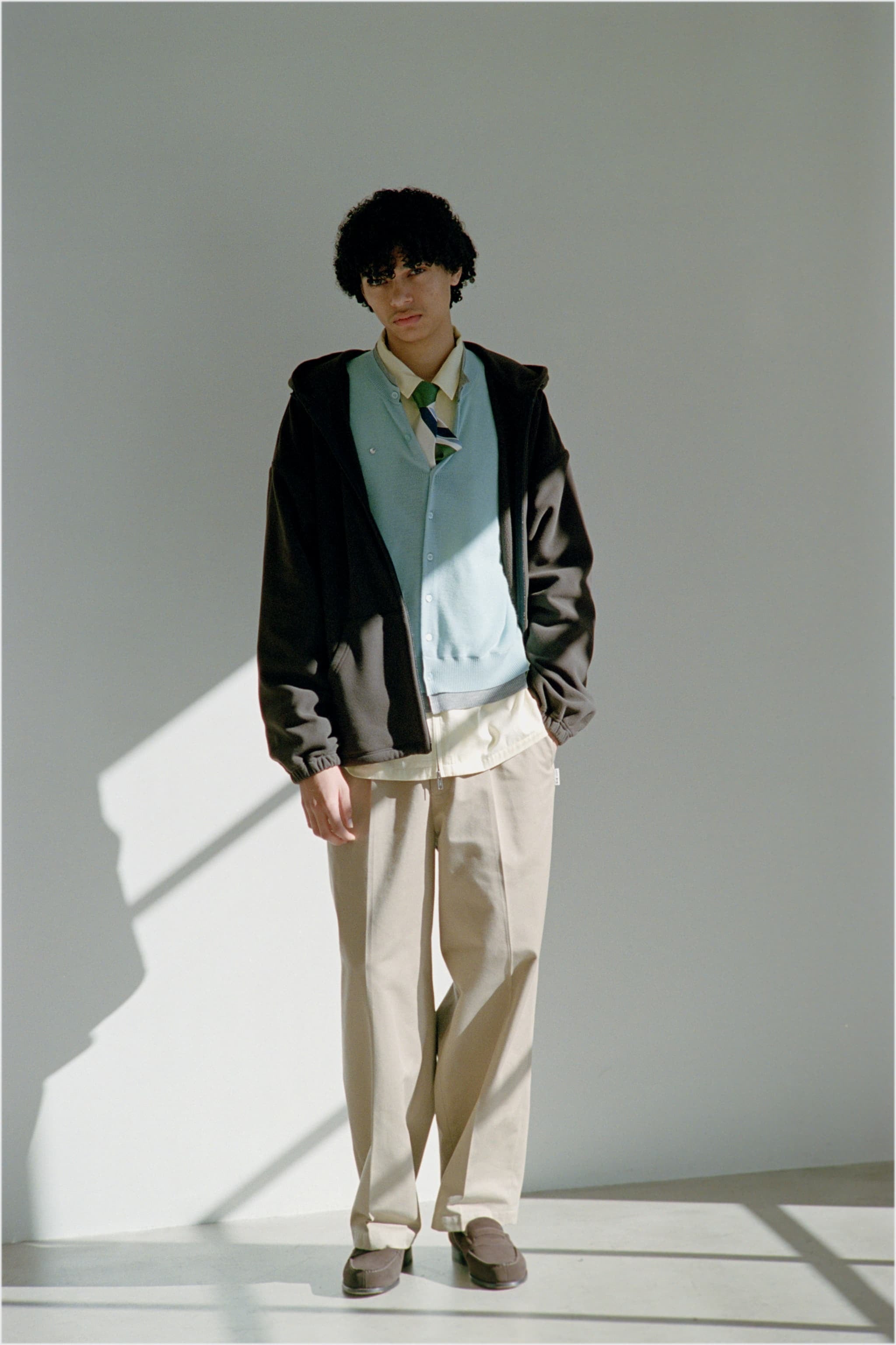 TTTMSW カーディガン ライトブルー TTTMSW カーディガン ライトブルー Knit polo cardigan（BLUE