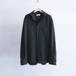 Garage.U.W CLASH LINEN CUTAWAY SHIRT BLACK