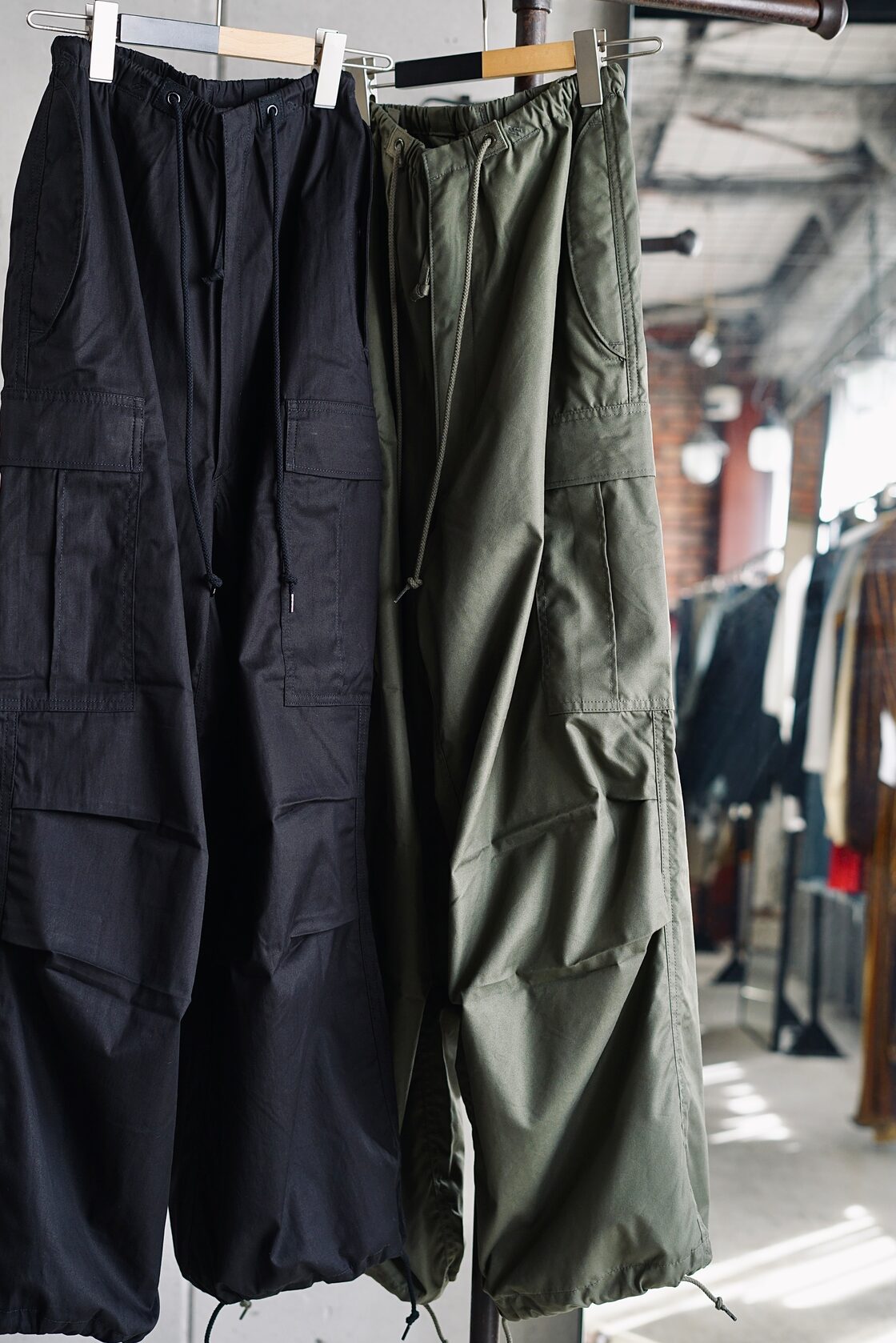 HYKE / N/C TYPE M-51 SHELL PANTS (BLACK , OLIVE DRAB) | Pay ID