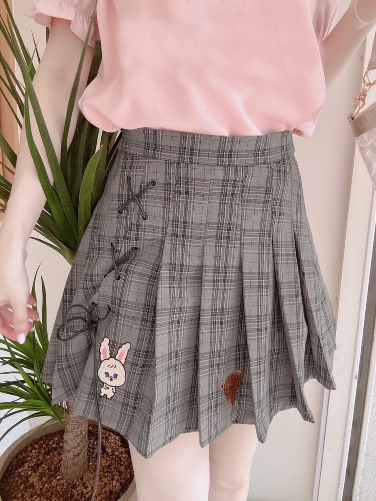 Mekooo×HiHeyHooo!!! 可愛いが止まらない！チェックプリーツキュロットSK - 4