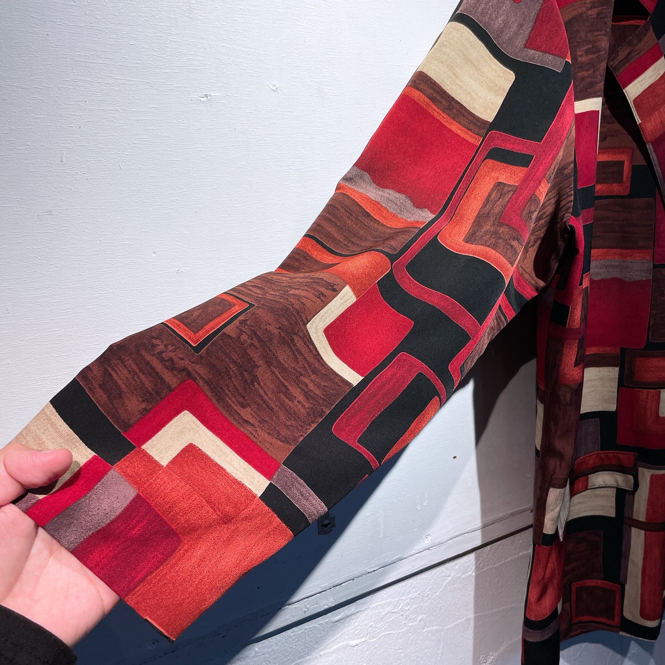 Dark contemporary art pattern design tailored jacket (made in Usa)