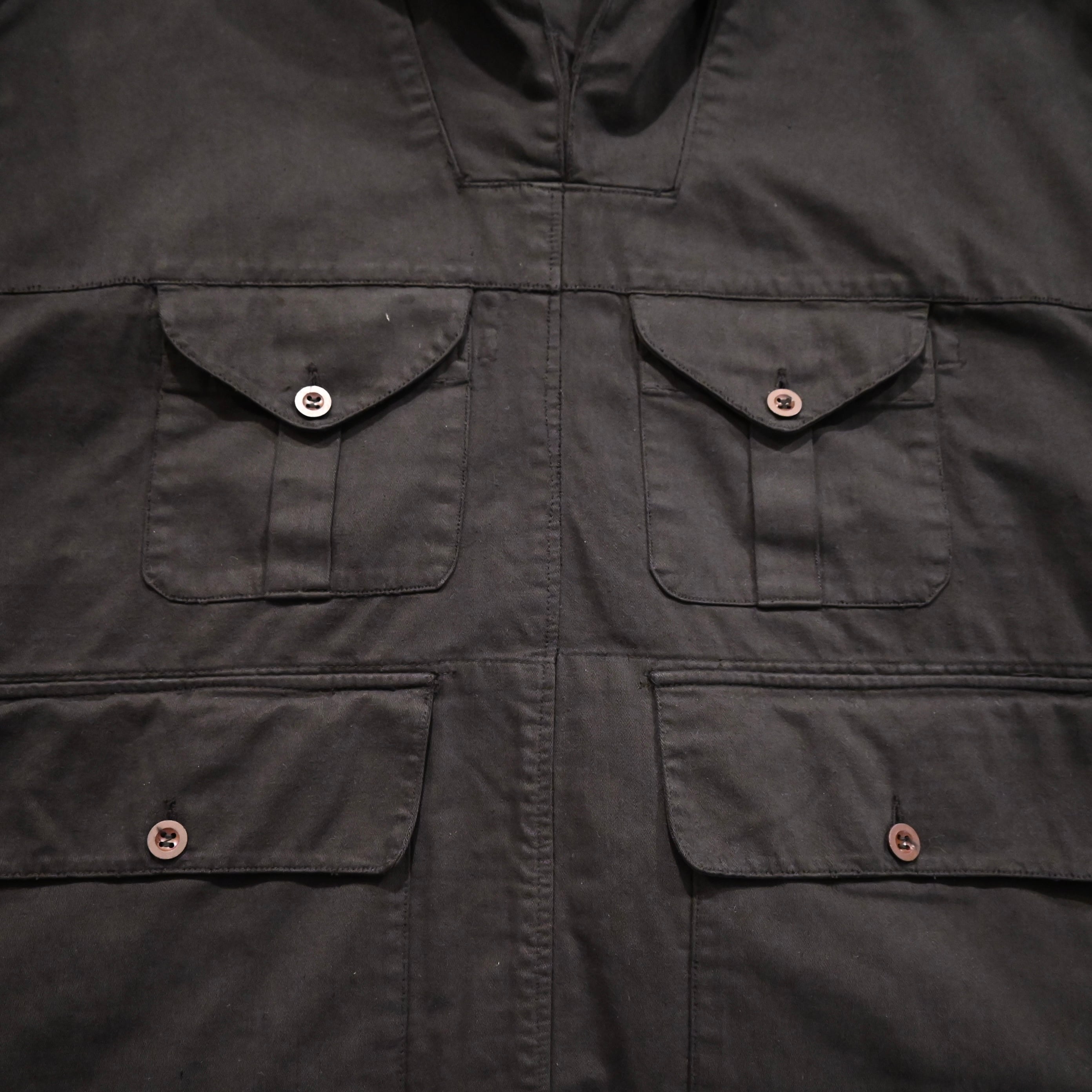 40's British Army SAS snow smock overdyed black イギリス軍 40's British Army SAS snow smock overdyed black イギリス軍