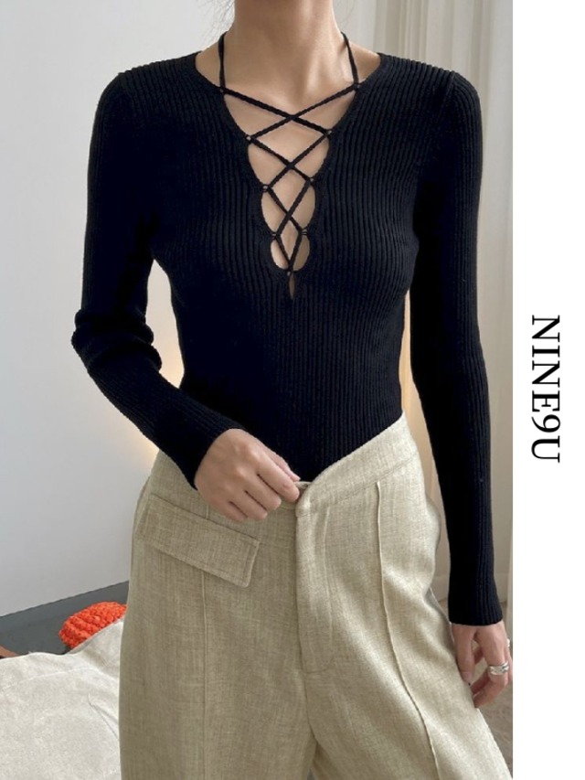 cross nichi slim knit 2color【NINE5656】