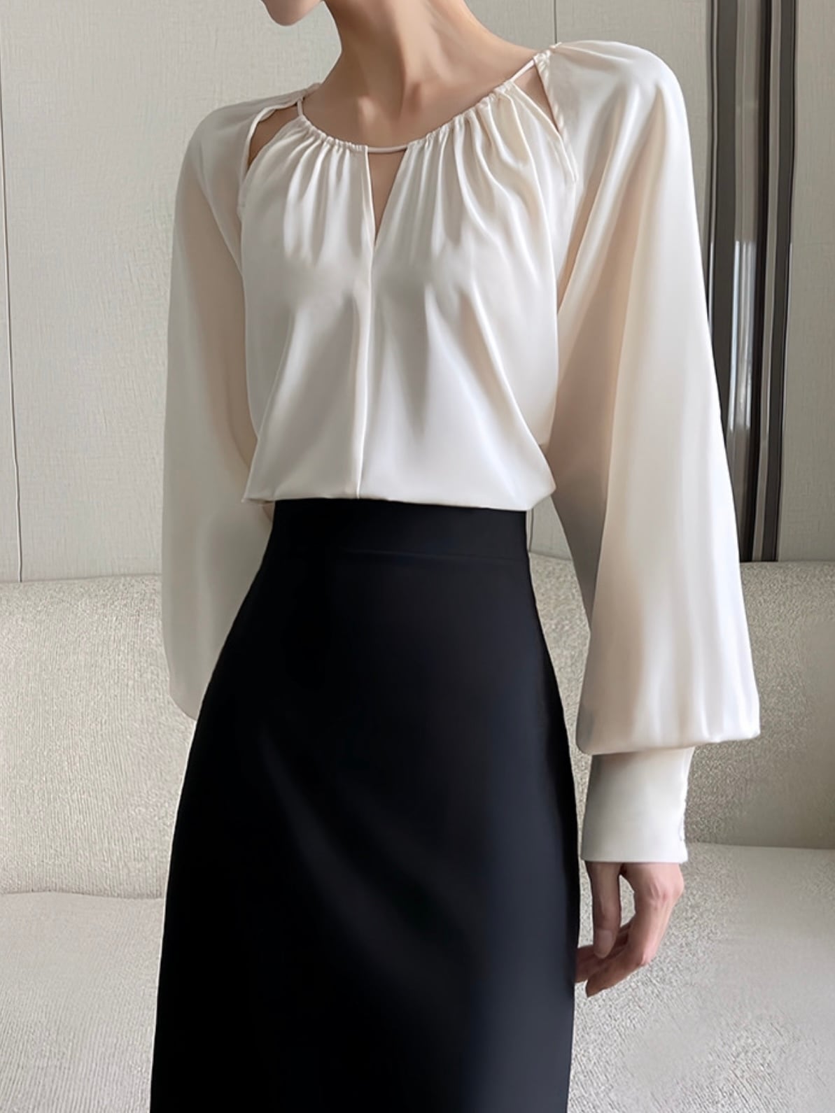 cutout french blouse.1143