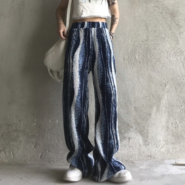 スタイルカジュアルパンツ サマールーズストライプ ストリート 夏物 ケッペル89566194924