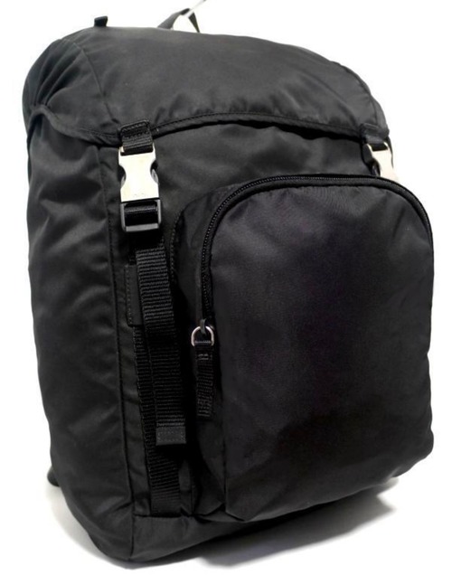 美品◆PRADA プラダ V135 A4対応 ユニセックス 大容量 ナイロン リュックサック バックパック黒 ◆