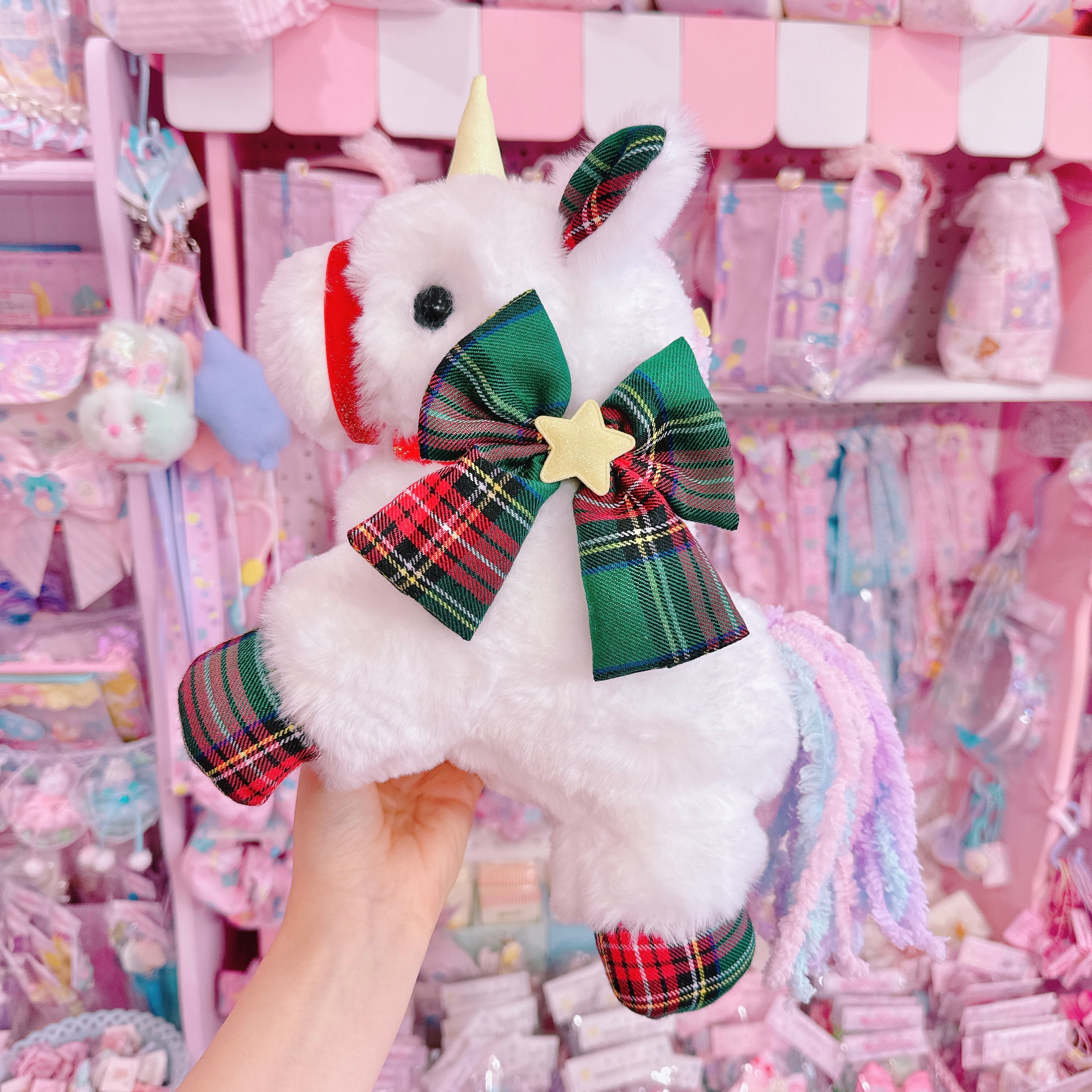 【同梱不可商品】タータンチェックユニコーン（緑）