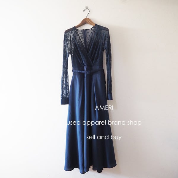 AMERI アメリ 未使用 LADY LACE VEIL DRESS レース ドレス 二次会 結婚