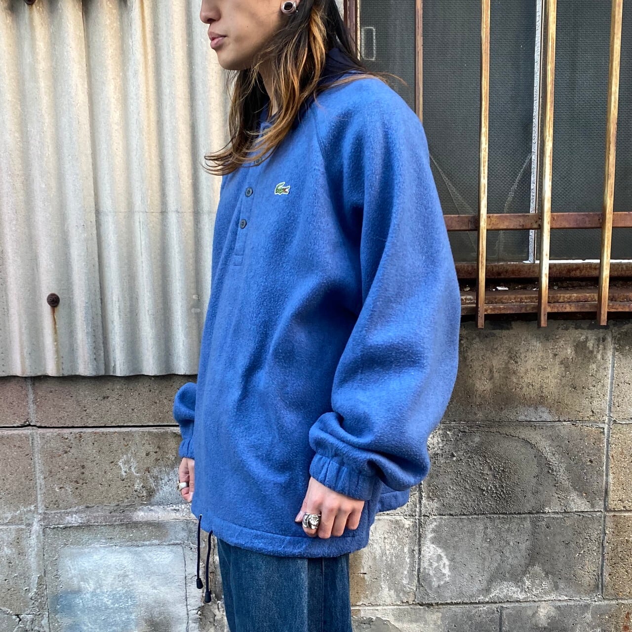 80年代 ビンテージ CHEMISE LACOSTE フレンチラコステ フリースプル 