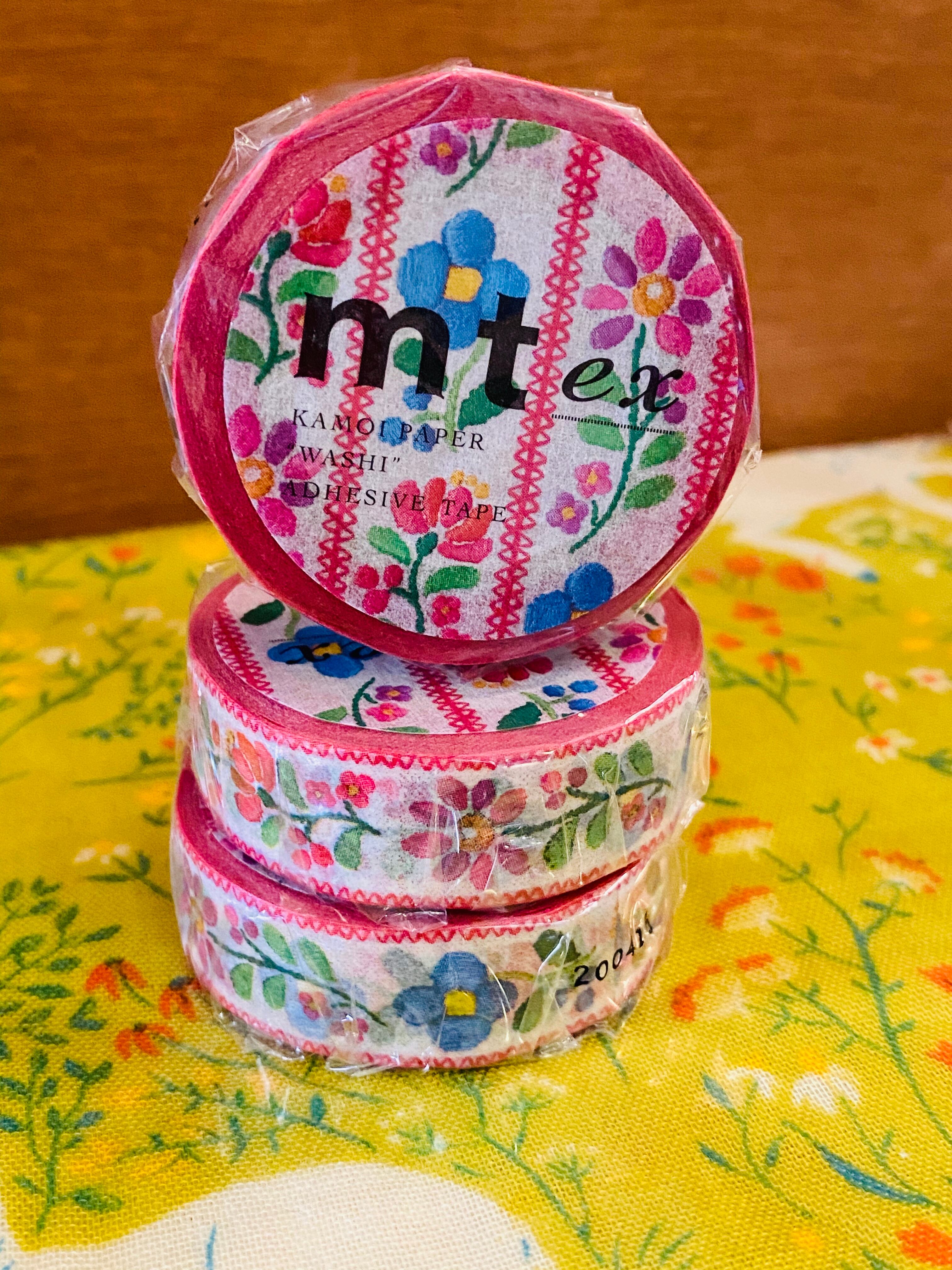 カモ井加工紙 ｍｔ お花の刺繍 マスキングテープ コチカーニバル