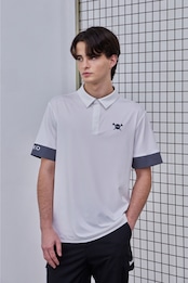 GOXO ゴーエックスオー スリーブ配色ポロTシャツ ホワイト