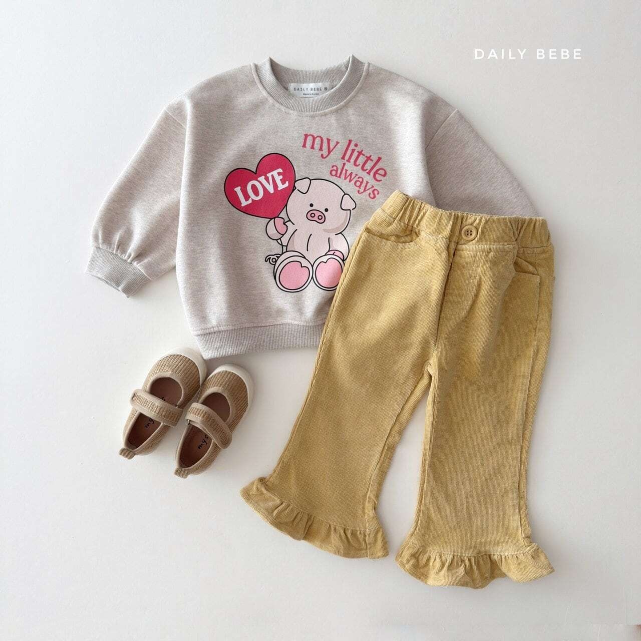 【取寄】Dailybebe コーデュロイフレアパンツ｜秋服｜韓国子供服｜26/AT