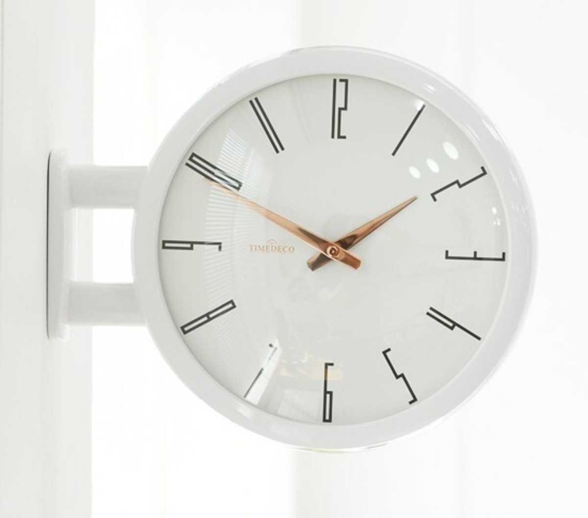 電波両面時計電波両面時計 Morden Double Clock A7(WH) おしゃれ