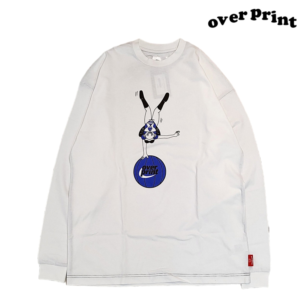 【over print】Inverted LS Tee *saigusa karin (white)