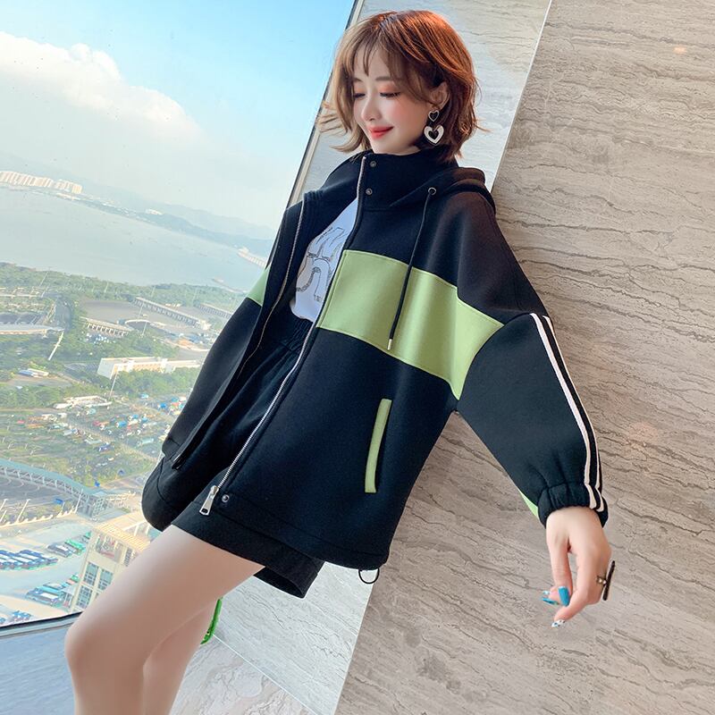 フードギャザールーズジャケット オータムウィンター コットン 秋物 冬物 ステッチ MIUCO89043038592