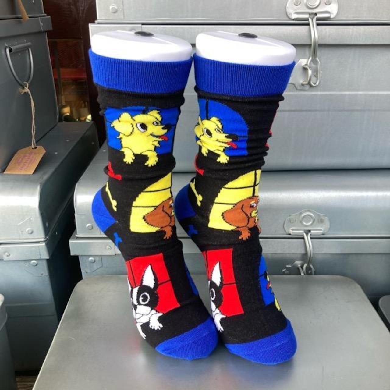 TOPANGA SOCKS Men's　ドッグマンションソックス　ブラック　靴下　フレブル　ダックスフンド