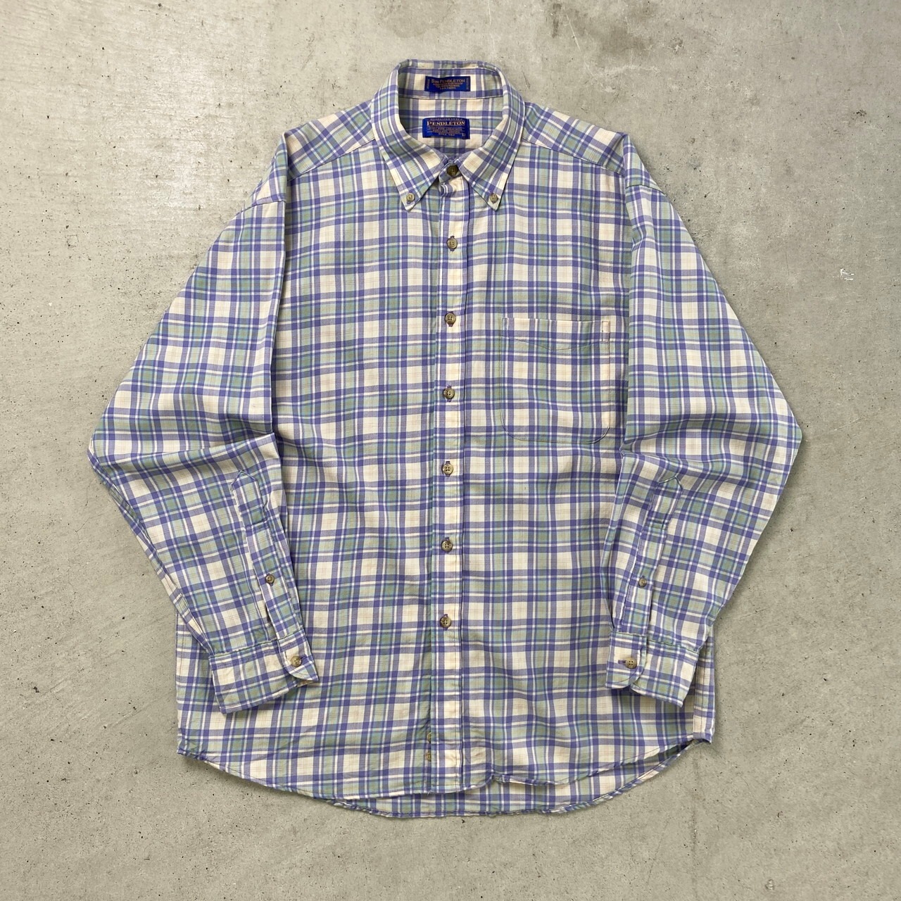 90年代 PENDLETON ペンドルトン オーバーチェックシャツ ボタンダウン 