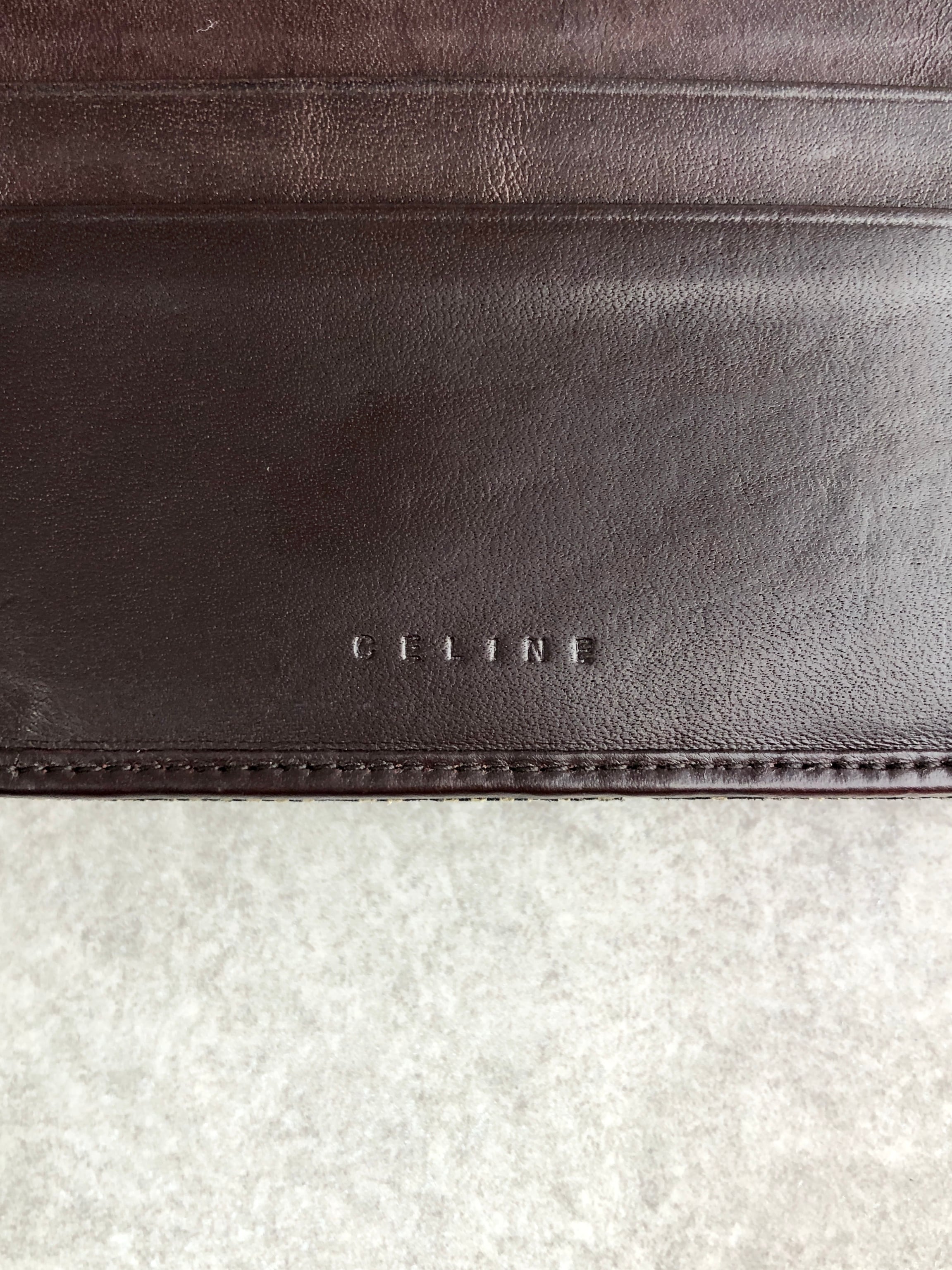 CELINE セリーヌ ブラゾン 財布 ブラウン ジャガード 二つ折り財布