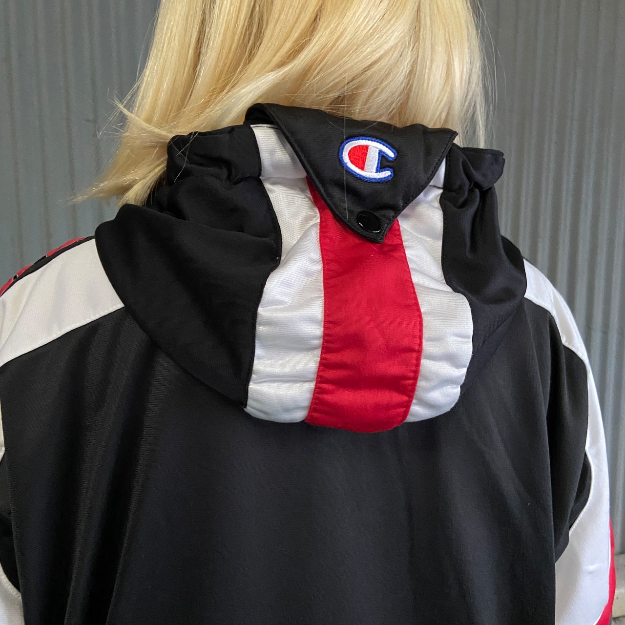 チャンピオン Champion USA サイドロゴテープ 半袖 ジャージパーカー 