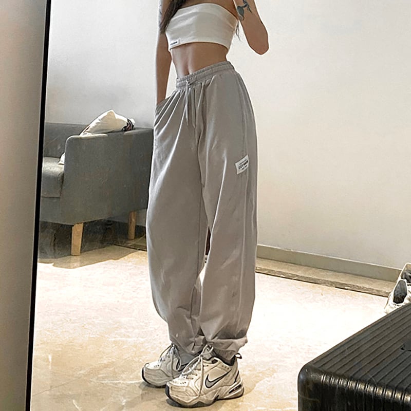 送料無料 3色 スウェット パンツ レディース ストリート ダンス 黒 グレー 無地 カジュアル ボトムス ズボン シンプル おしゃれ お洒落 かっこいい レトロ こなれ感 ラフ メンズライク マニッシュ ジャージ ヨガ 運動 ボーイッシュ クール 抜け感 ヒップポップ S M L