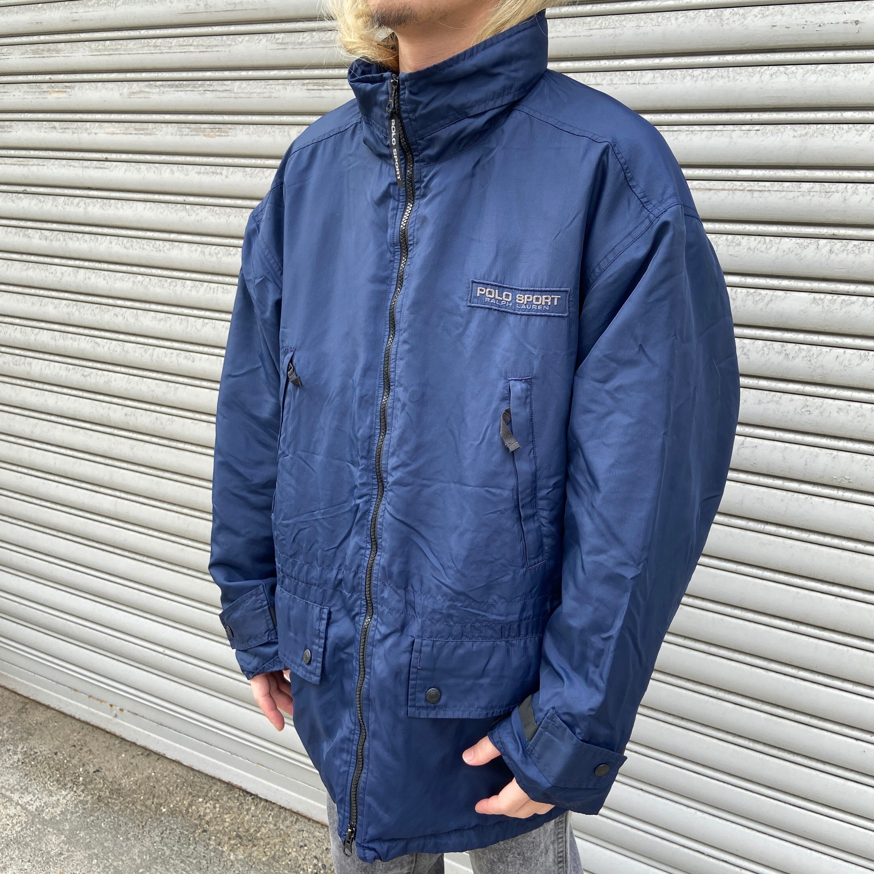 90s POLOSPORT ラルフローレン マウンテンジャケット 紺 XL相当 | 古着  