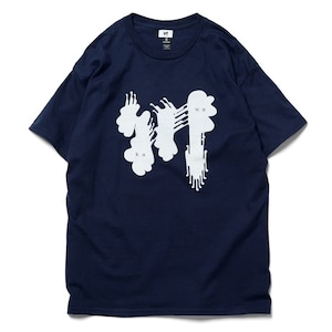 川 biglogo tee 紺×白