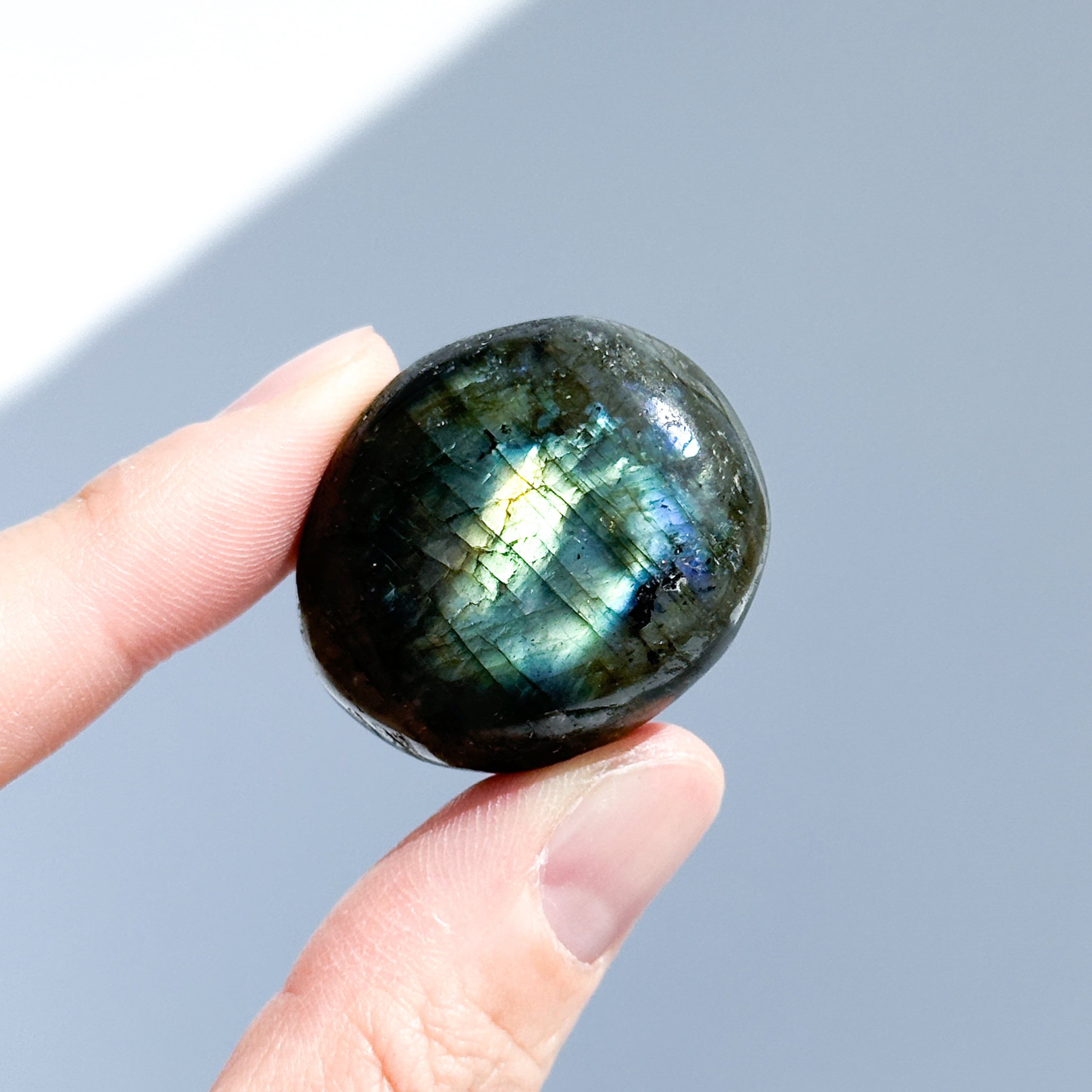 ラブラドライト パームストーン 12◇ Labradorite ◇天然石・鉱物