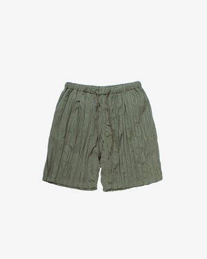 Wrinkles Pleats Shorts -khaki <LSD-BC1P3>