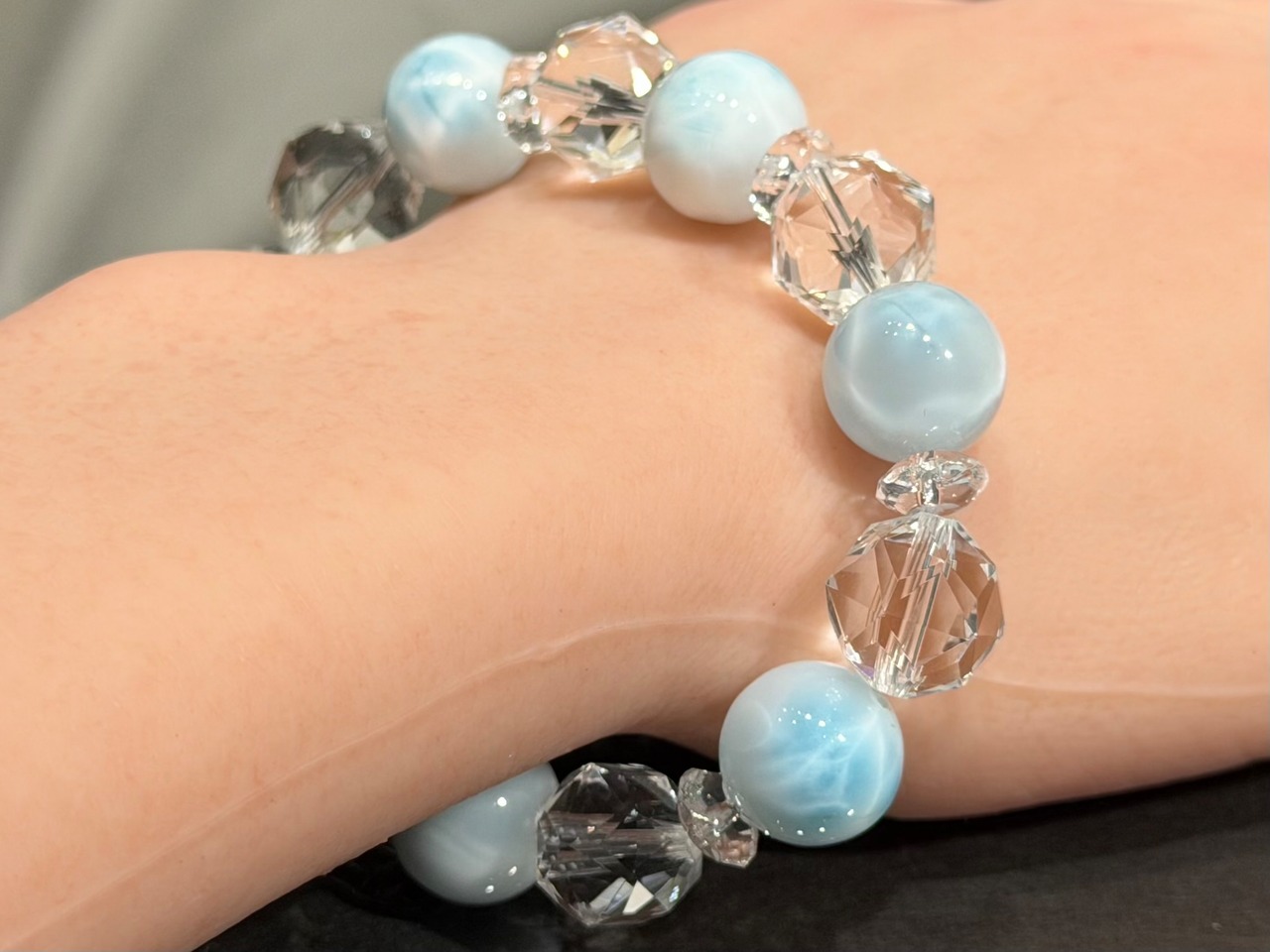 No.D011【SS】ラリマーデザインブレスレット