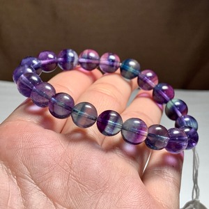 25.透明度高☆美グラデーションフローライト・ブレスレット