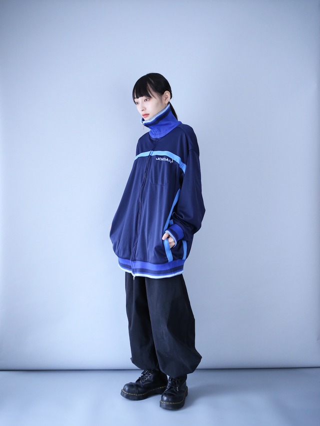 "Jordan" good coloring design super high-neck loose track jacket