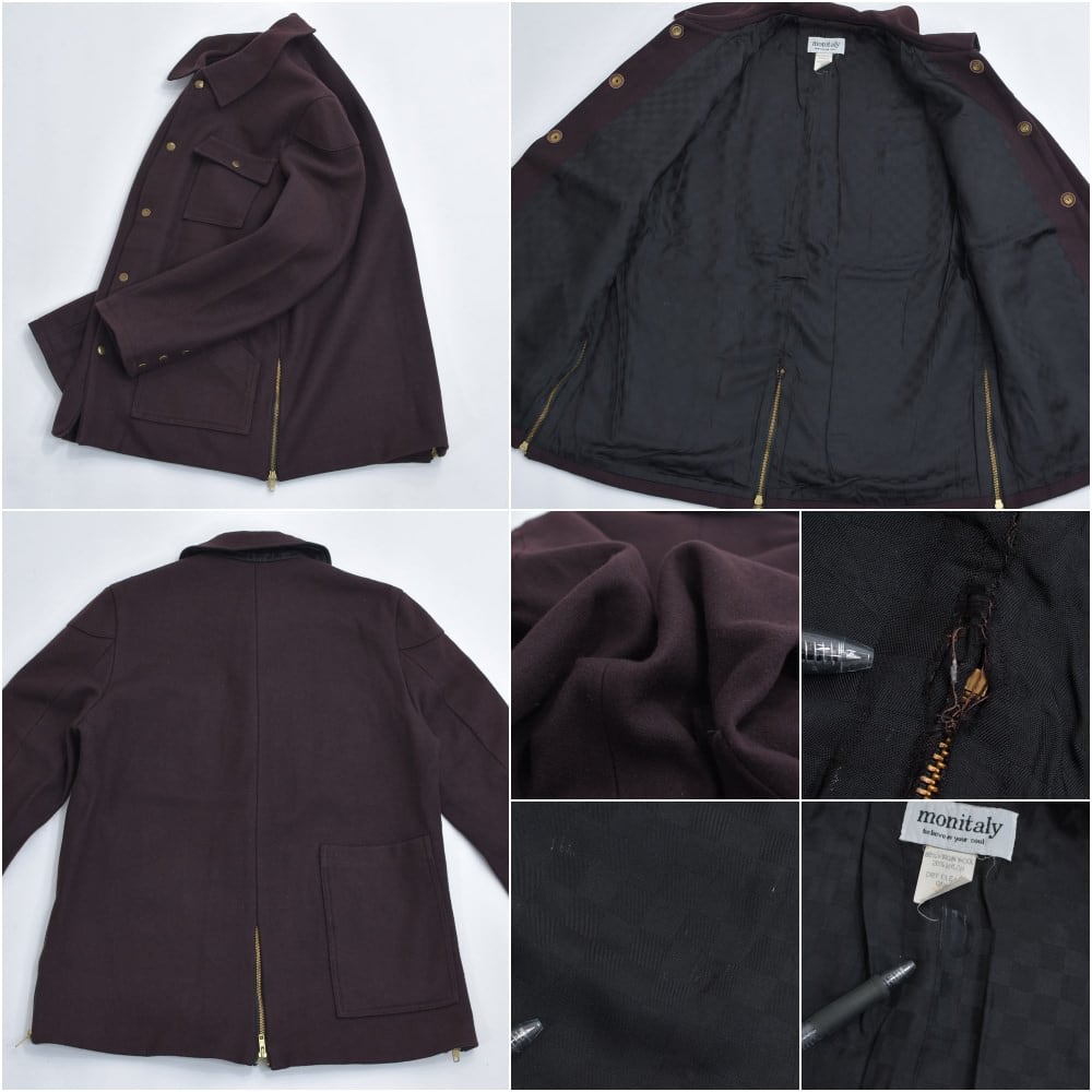 90s USA製 monitaly モニタリー ウールメルトン ハンティングデザイン